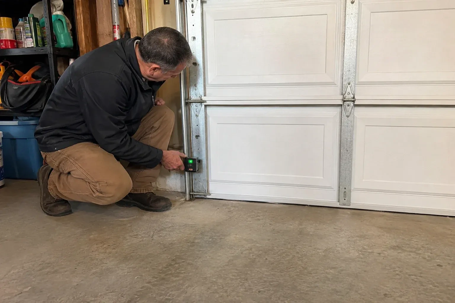 Illustrative garage doors scene — Photo-Eye Sensor Alignment or Replacement, Waterloo